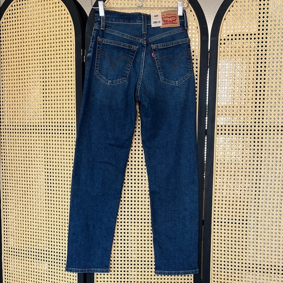 Levi's Women's Straight Leg Jeans - Dark Blue - Picture 5 of 5